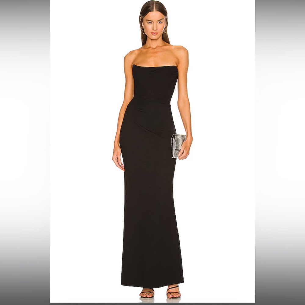 Michael Costello BRIGGS gown in BLACK